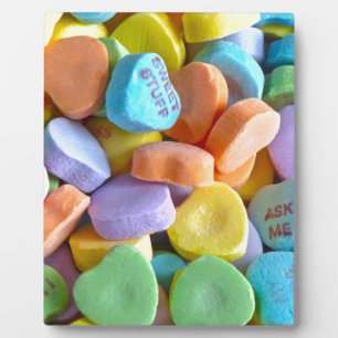 Colourful Candy Hearts Plaque
