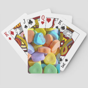 Colourful Candy Hearts Playing Cards