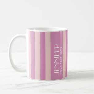 Colourful Candy lavender purple Modern Stripes Coffee Mug