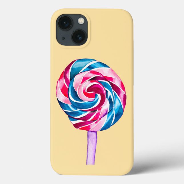 Colourful candy lollipop watercolor art Case-Mate iPhone case (Back)