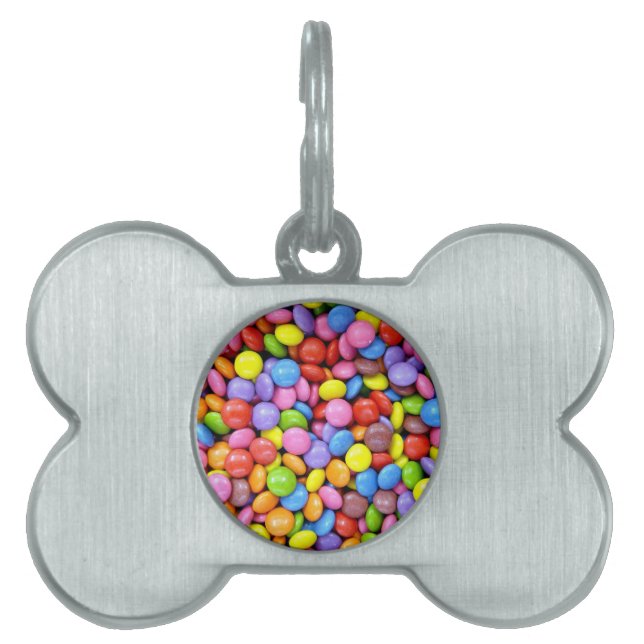 Colourful Candy Pet Name Tag (Front)