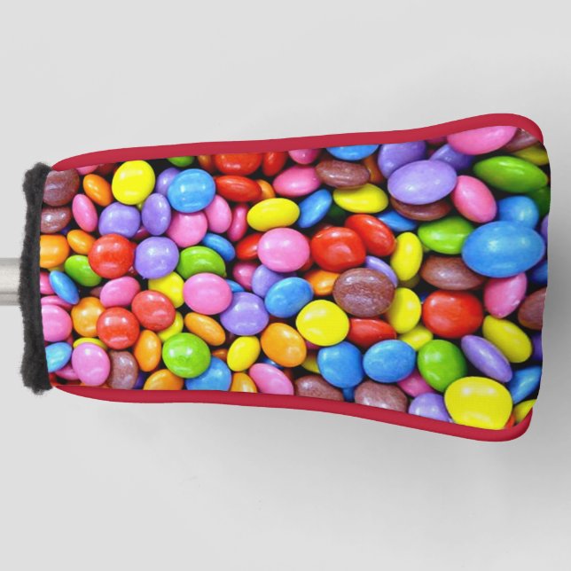 Colourful Candy Pieces Golf Head Cover (Front)