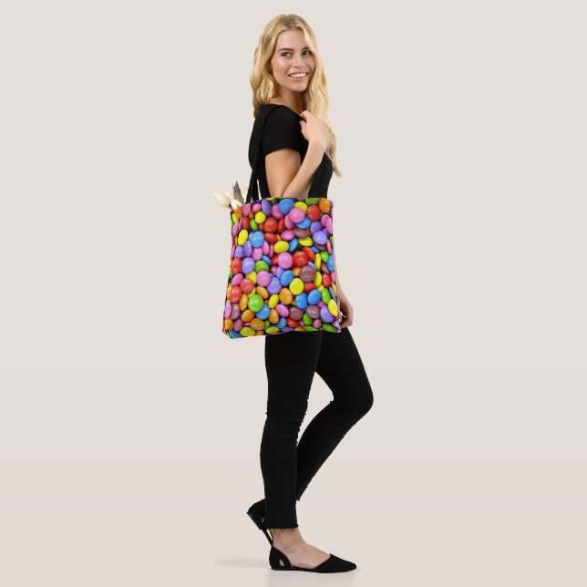 Colourful Candy Pieces Tote Bag (On Model)