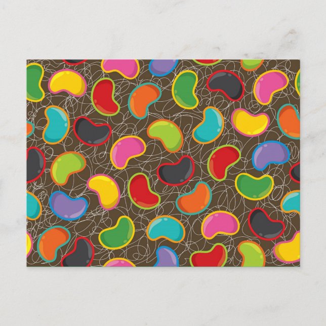 Colourful Candy Retro Jellybean Pop Custom Postcar Postcard (Front)