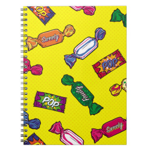 Colourful Candy Seamless Patternart,pop,candy,patt Notebook