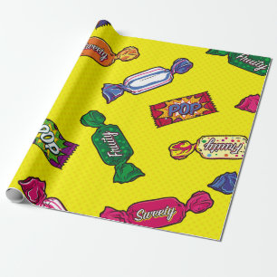 Colourful Candy Seamless Patternart,pop,candy,patt Wrapping Paper