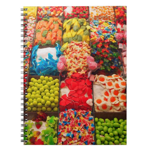 Colourful candy sweet shop notebook (Front)