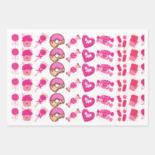 Colourful Candyland Birthday Wrapping Paper Sheet