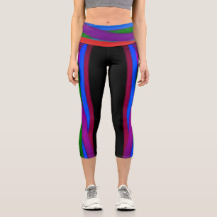 Colourful Capri Cropped 04 Yoga Pants