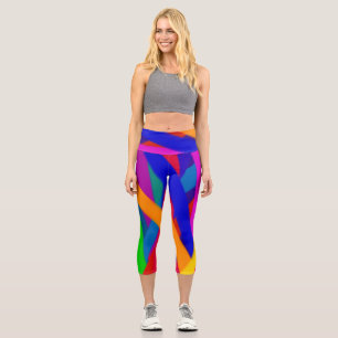 Colourful Capri Cropped Yoga Pants