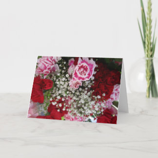 Colourful Carnations and Baby Breaths Card