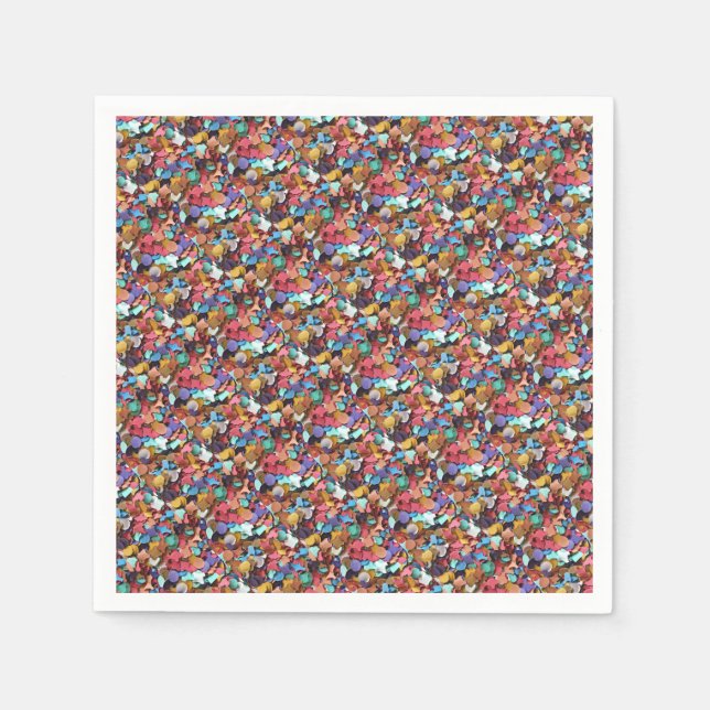 Colourful Carnival Confetti Party Napkin (Front)