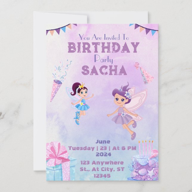 Colourful Carnival: Join Us for a Playful Birthday Invitation (Front)
