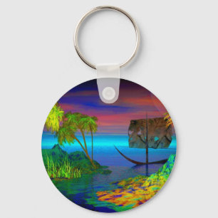 Colourful Carribean By David Wilder keychain