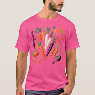 Colourful Carrots Vibrant Garden Carrot Gardening T-Shirt