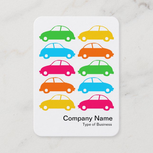 Colourful Cars 02 Business Card (Front)