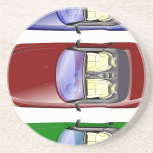 Colourful cars coaster