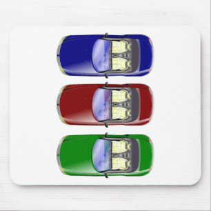 Colourful cars mouse pad
