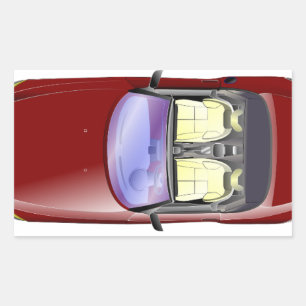 Colourful cars rectangular sticker