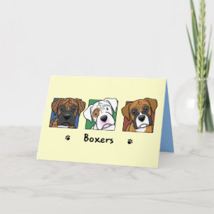 Colourful Cartoon Boxers Card