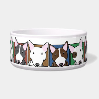 Colourful Cartoon Bull Terriers