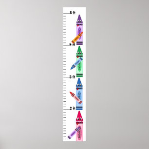 Colourful Cartoon Crayons Grow Chart