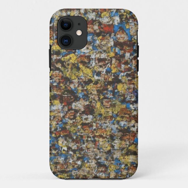 Colourful Cartoon Crowd Mobile Case (Back)