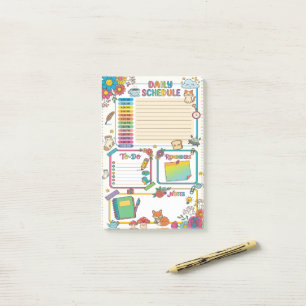 Colourful Cartoon Daily Planner Post-it Notes