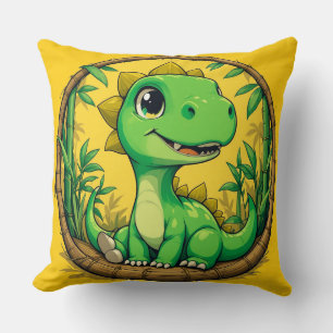 Colourful Cartoon Dinosaur Cushion
