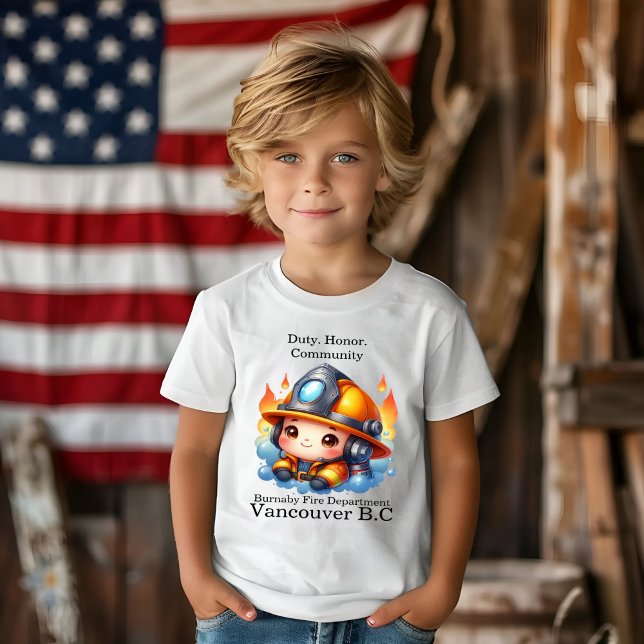 Colourful cartoon firefighter ready! T-Shirt (Creator Uploaded)