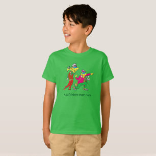 Colourful Cartoon Golfer and Caddie T-Shirt