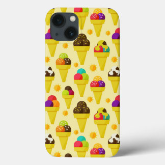 Colourful Cartoon Ice Cream Cones iPhone 13 Case