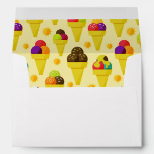 Colourful Cartoon Ice Cream Cones Envelope