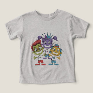 Colourful Cartoon Kids with Playful Expressions