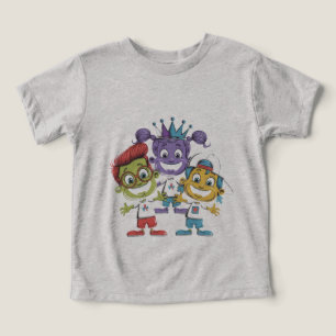 Colourful Cartoon Kids with Playful Expressions