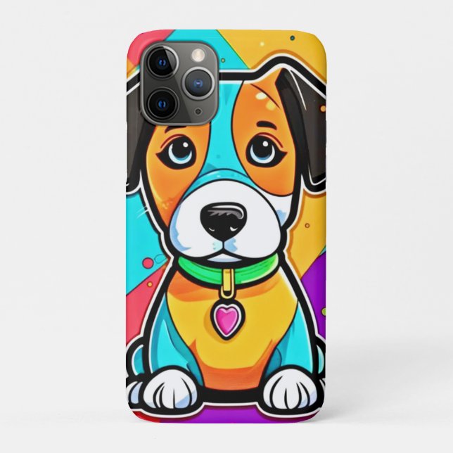 Colourful Cartoon Puppy Art Print Case-Mate iPhone Case (Back)