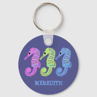Colourful Cartoon Seashorses Fish Personalised