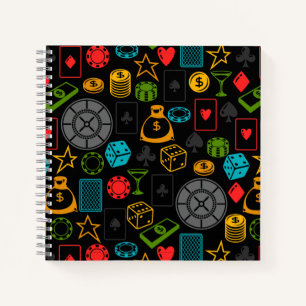 Colourful Casino Icons Notebook