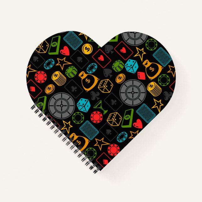 Colourful Casino Icons Notebook (Front)