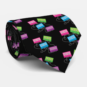 Colourful Cassette Tapes Tie