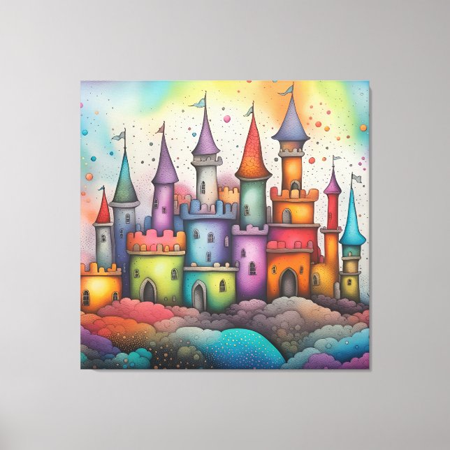 Colourful Castle  Canvas Print (Front)