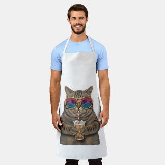 Colourful Cat Barista Apron – Cute Coffee Lover Gi