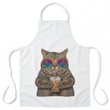 Colourful Cat Barista Apron – Cute Coffee Lover Gi