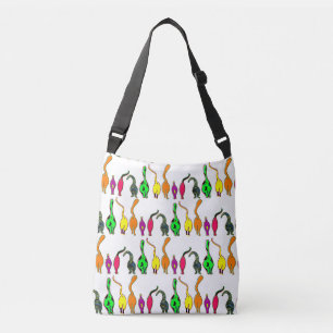 Colourful Cat Butts Pattern Crossbody Bag