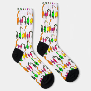 Colourful Cat Butts Pattern Socks