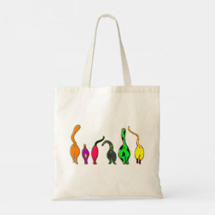 Colourful Cat Butts Tote Bag