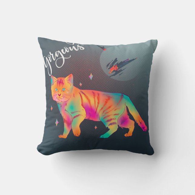 Colourful Cat clipart Cushion (Front)