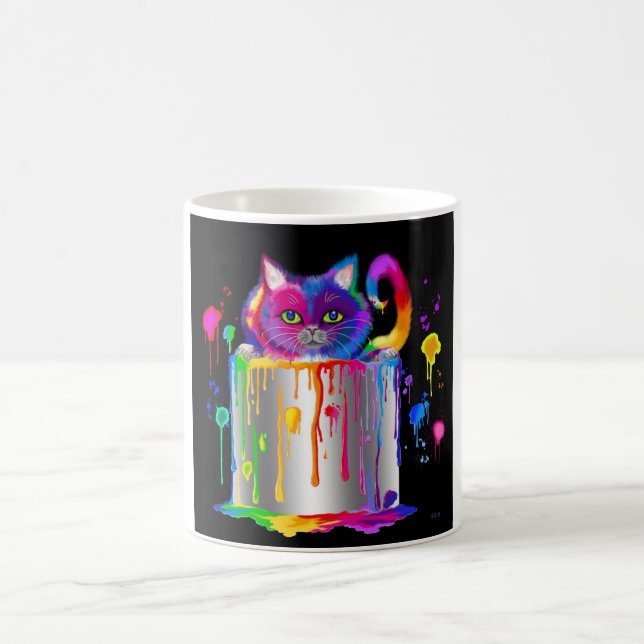 Colourful Cat Coffee Mug (Center)