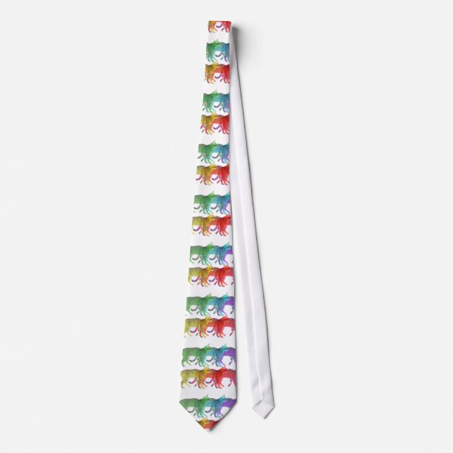 Colourful Cat Crowd Tie (Front)