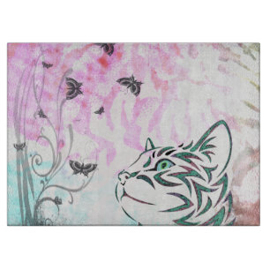 Colourful Cat Cutting Board